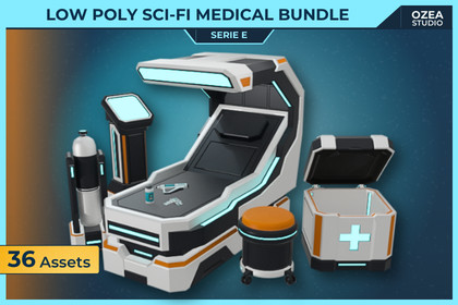 LOW POLY SCI-FI SERIES E – COMPLETE BUNDLE