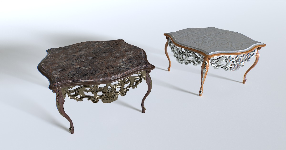 Unity Round Table Coffee Table Pack 2 | 3D Furniture | Unity Asset Store