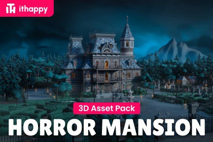 Horror Mansion - Low Poly 3D Models Pack