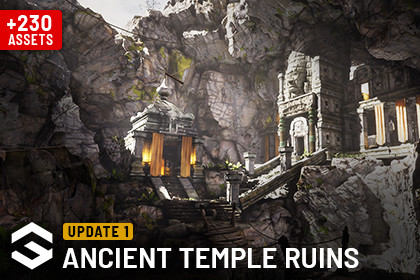 Ancient Temple Ruins - Mountains Environment