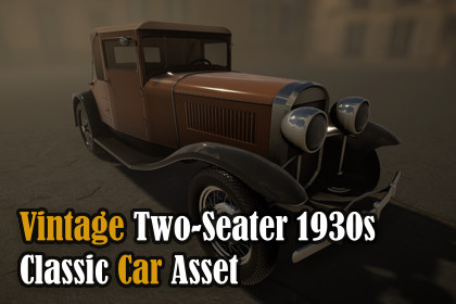 Vintage Two-Seater 1930s – Classic Car Asset