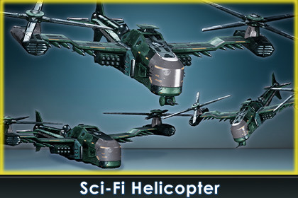 Sci-Fi Transport - Military Helicopter