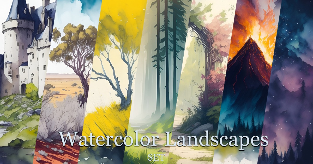 Watercolor Landscapes | 2D Environments | Unity Asset Store