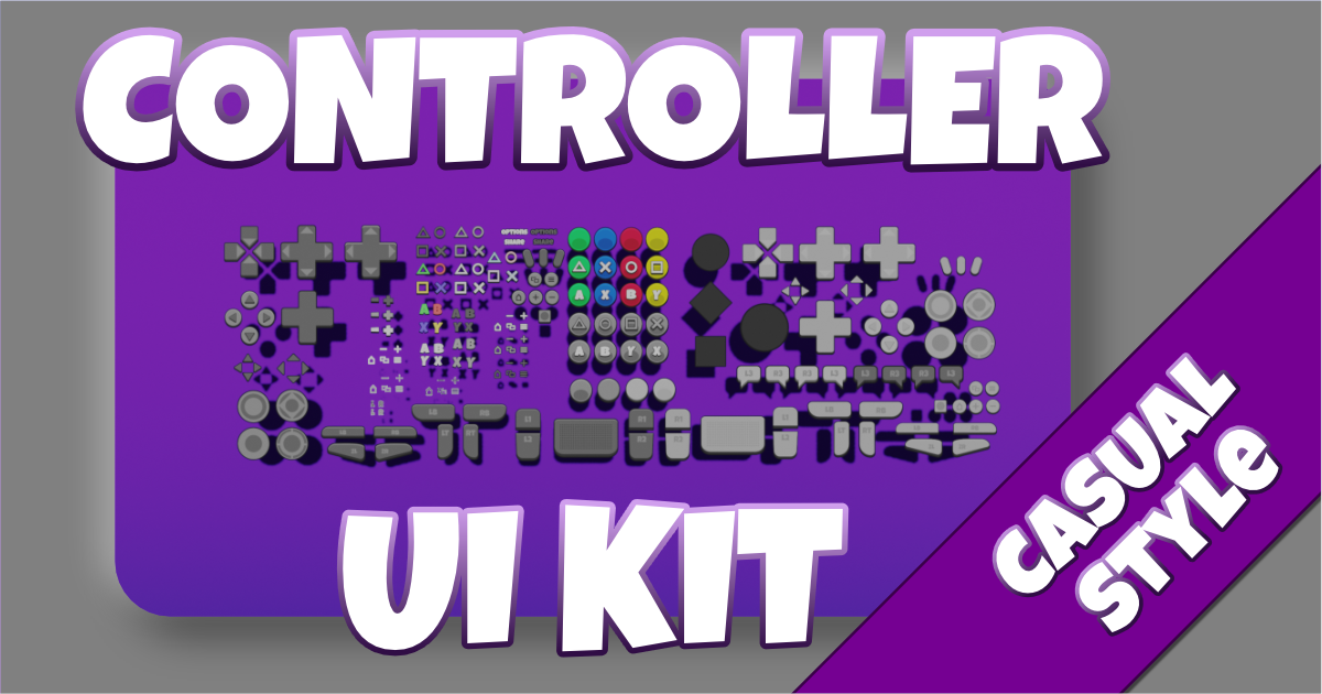 Controller UI Kit - Casual Style | 2D Icons | Unity Asset Store