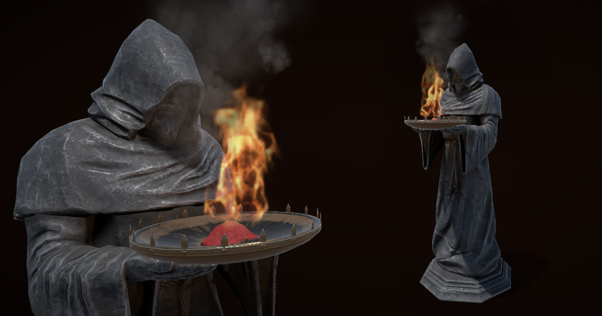 (PBR) Statue of a monk | 3D ファンタジー | Unity Asset Store