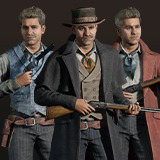 Western Character Henry - Gunner Cheater Gambler Huckster Cowboy Wild West Man