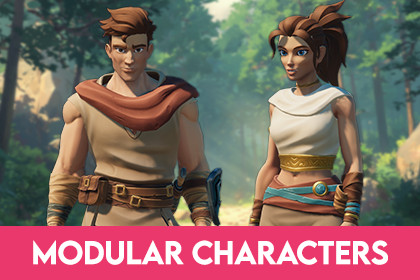 Stylized Medieval Modular Characters