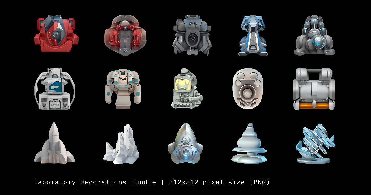 Laboratory Decorations Bundle | 2D | Unity Asset Store