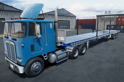 80s cabover flatbed trailer