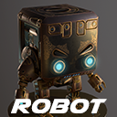 Steampunk Robot - 4k PBR textures