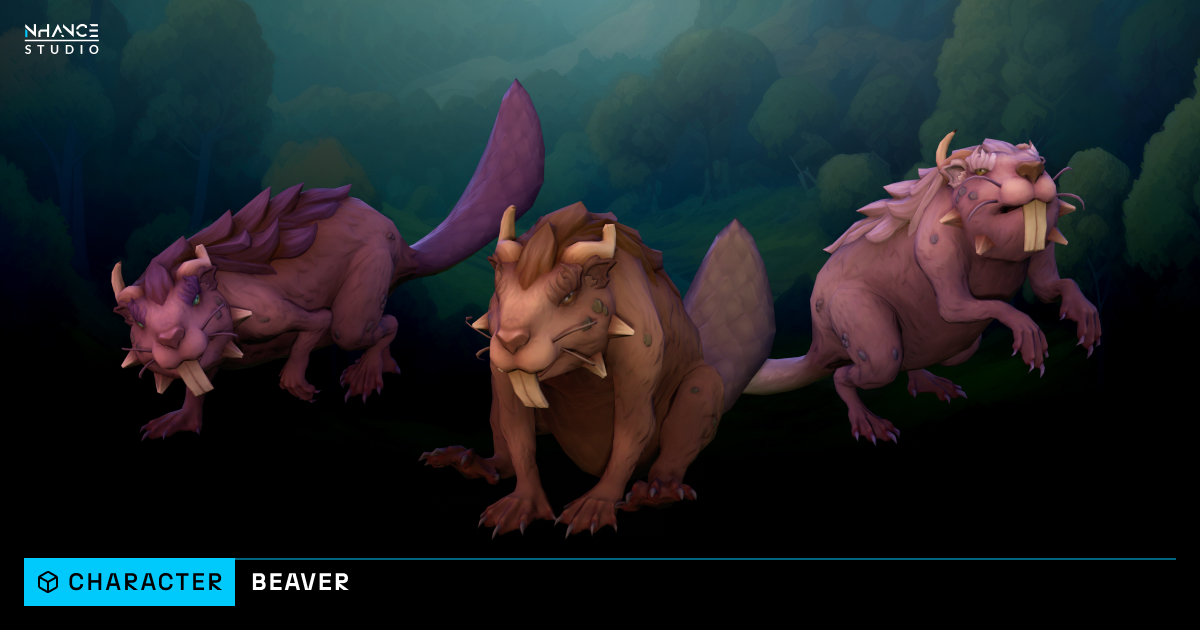 Beavers Unity Stylized Beaver Animal | 3D Animals | Unity Asset Store