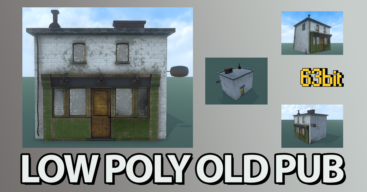 Urban Old Pub Building | 3D | Unity Asset Store