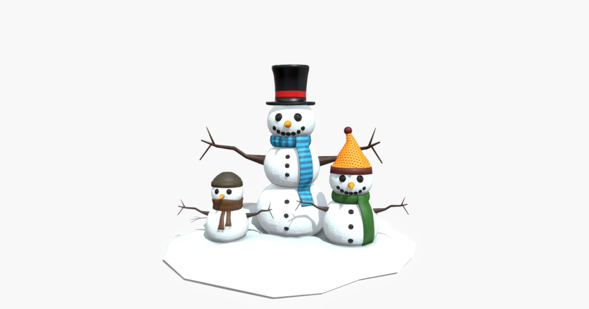 Snow Man Pack | 3D Props | Unity Asset Store