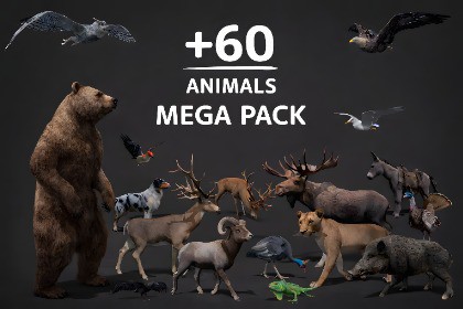 ULTIMATE 3D ANIMAL PACK | +60 MODELS