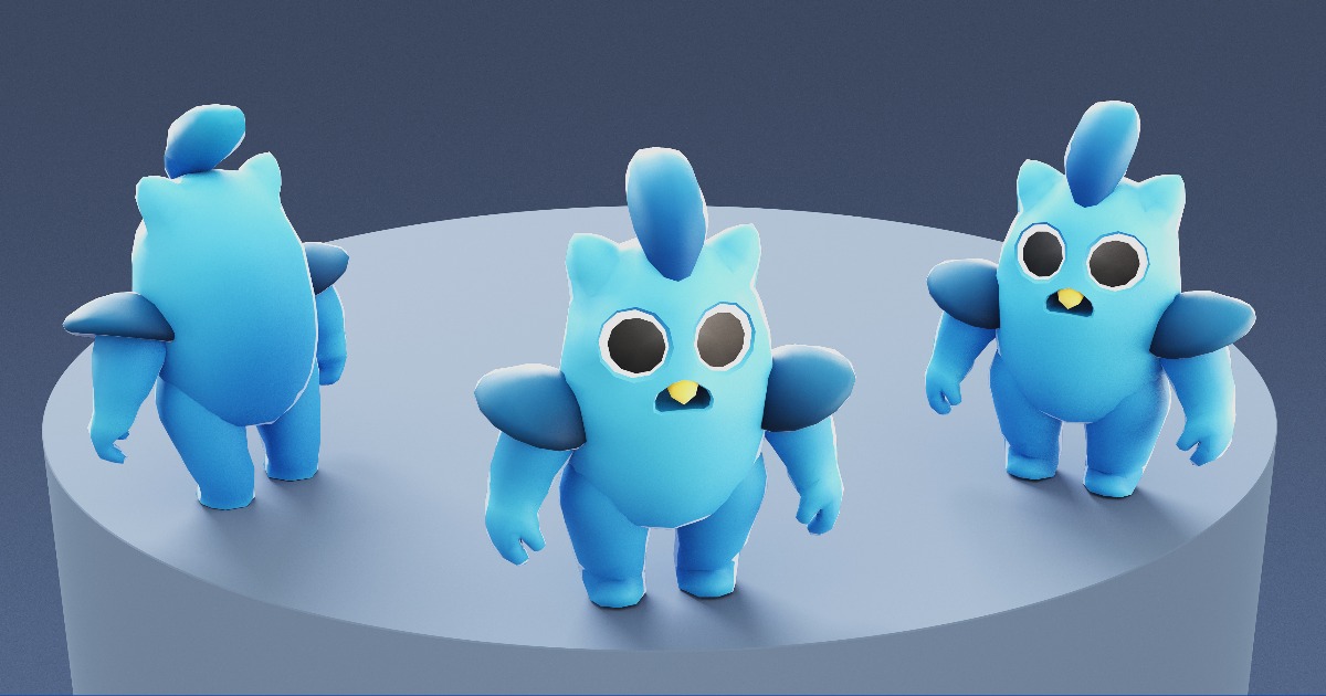 Cartoon Characters - Small Blueny Warrior | 3D Creatures | Unity Asset ...