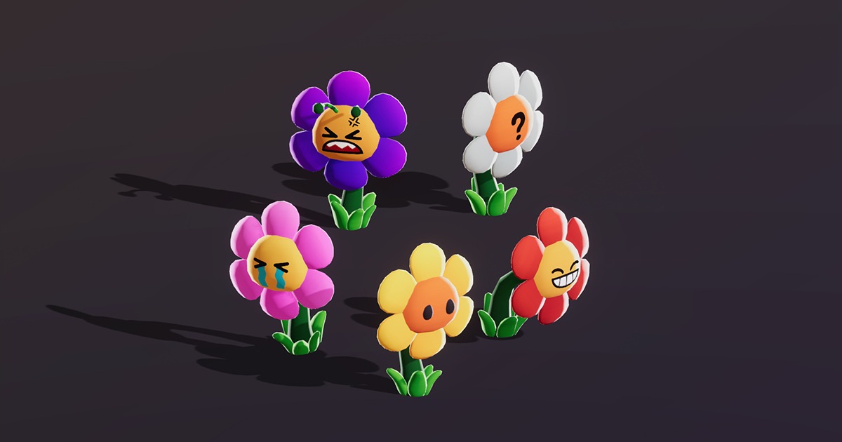 Flower Mask Unity Modular Flower Cute Pro Series | 3D Creatures | Unity Asset Store