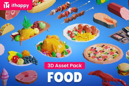 Food - Low Poly 3D Models Pack