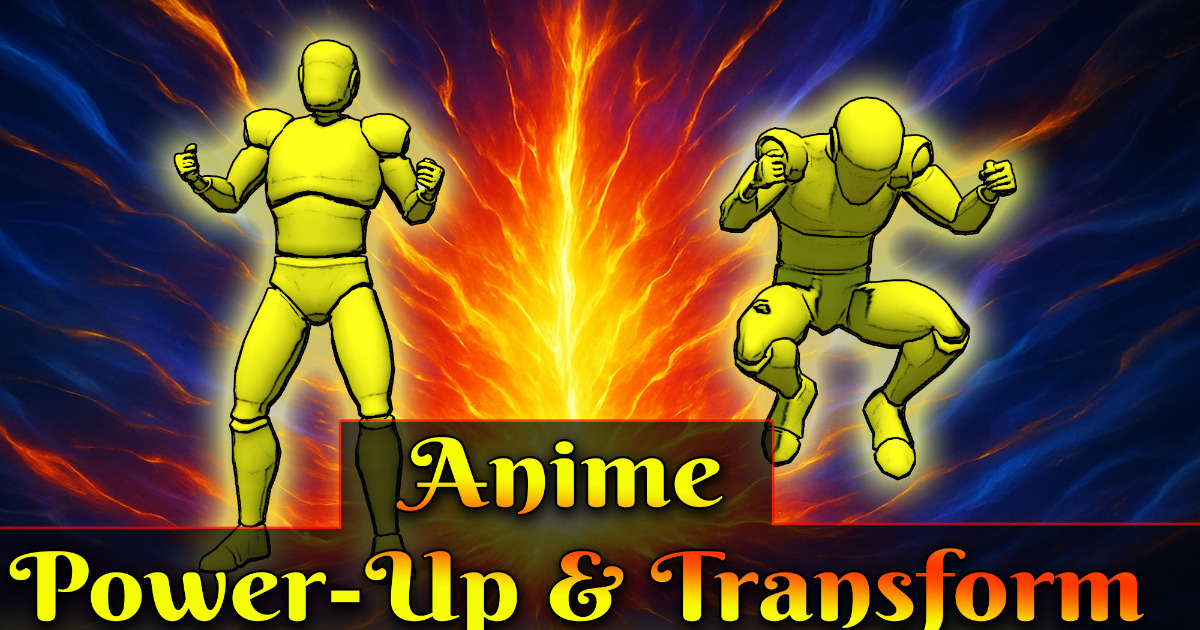 Anime Power-Up & Transform Animation Pack | 3D Animations | Unity Asset ...