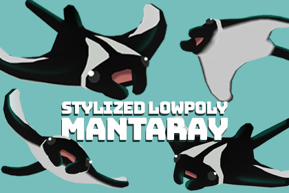 Stylized Lowpoly MantaRay
