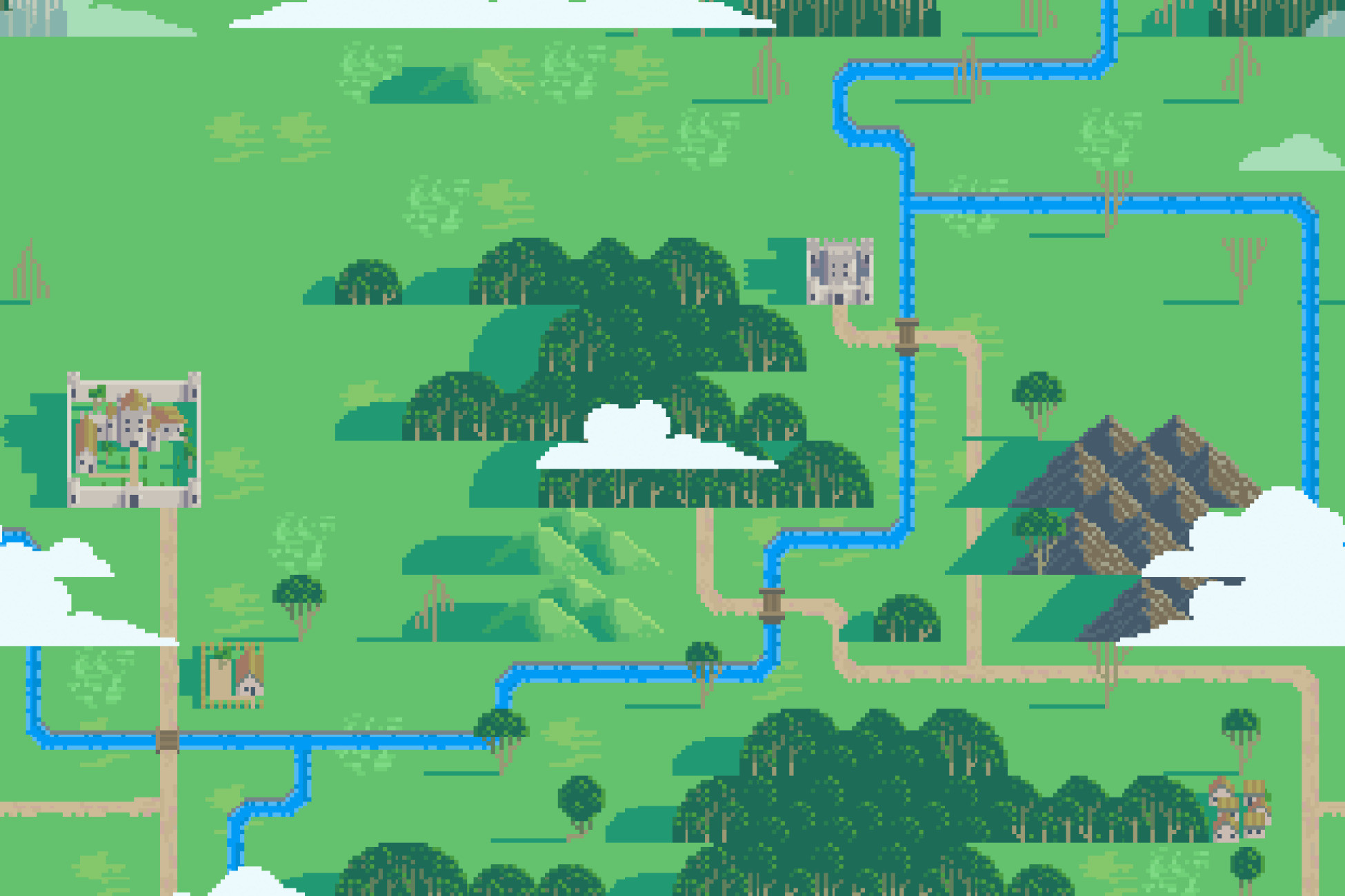 Free Pixel Art Overworld Tileset 2D Environments Unity Asset Store