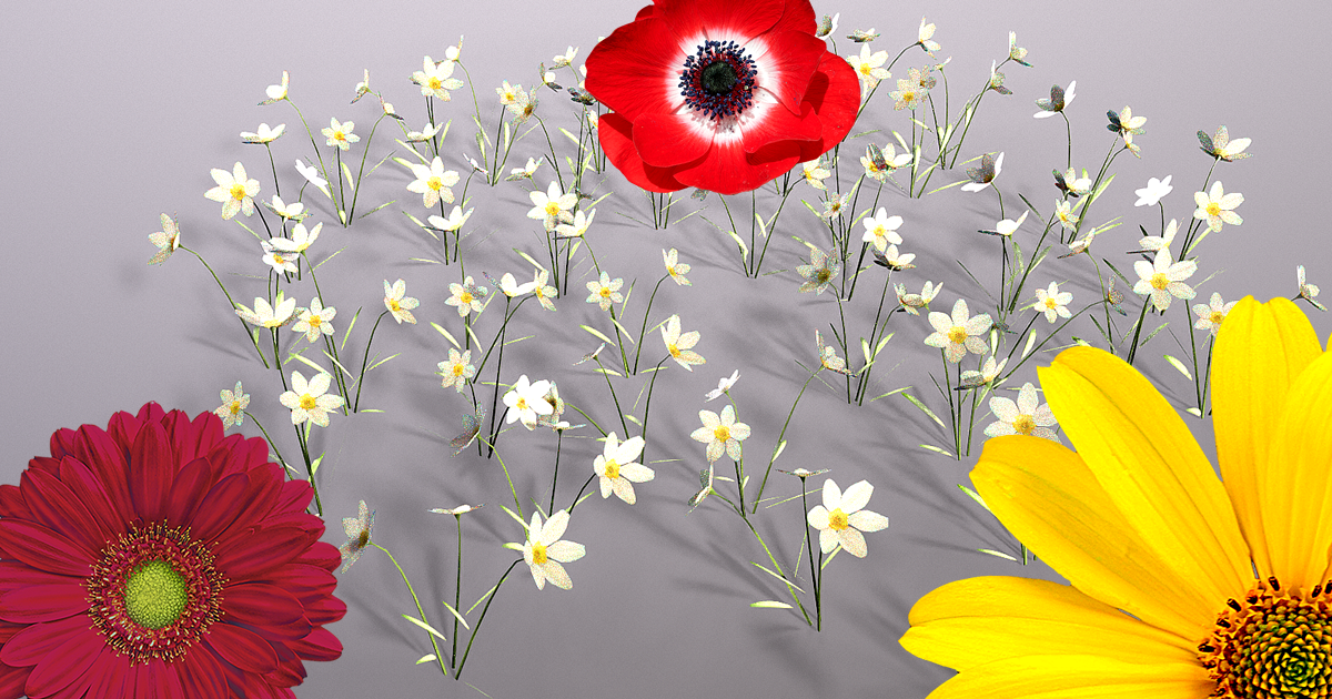 Flower Mask Unity Flowers Gen02_01 | 3D Flowers | Unity Asset Store