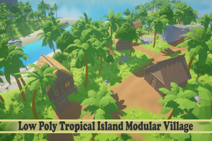 VERDANT Low Poly Tropical Island Modular Village