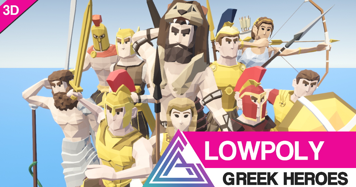LOWPOLY - Greek Heroes | 3D Humanoids | Unity Asset Store