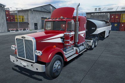 Vintage tanker semitruck