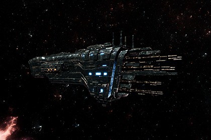 Sci-Fi Heavy Industrial Starship