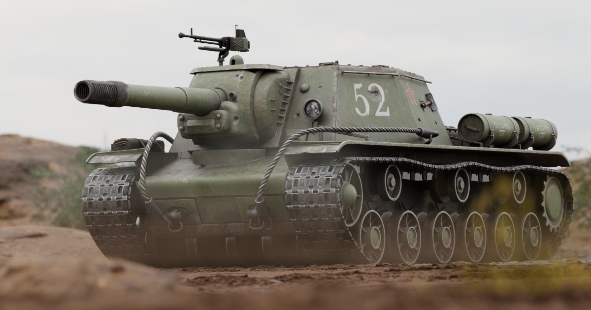 Howitzer Rigged SU-152 | 3D Land | Unity Asset Store