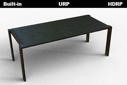 Industrial Rectangular Dark Metal Desk PBR 3d