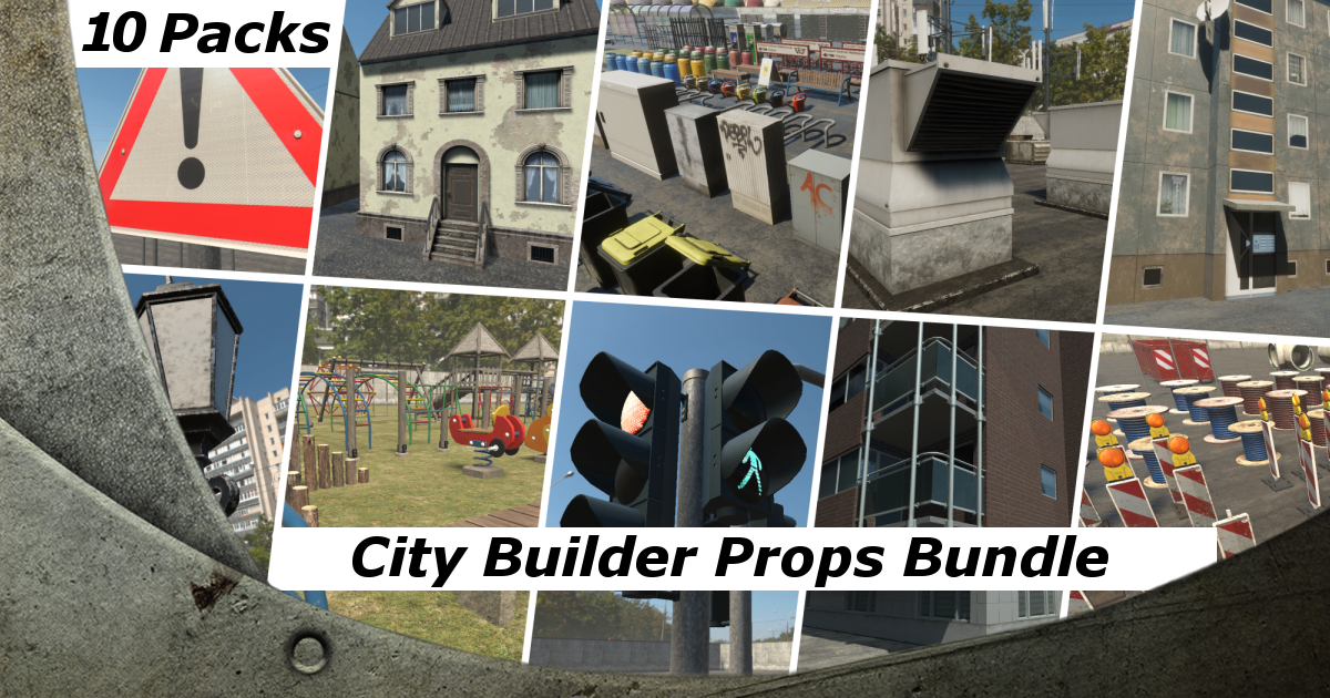 City Builder Props Bundle | 3D Props | Unity Asset Store