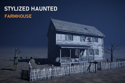 Stylized Haunted Farmhouse - Modular Horror House (URP)