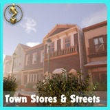 Town Stores & Streets ( Shop Interiors , Modular Roads , Color Variations )