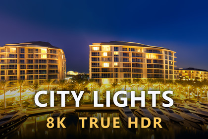 City Lights at Night - 8K True HDR Skyboxes (URP, HDRP)