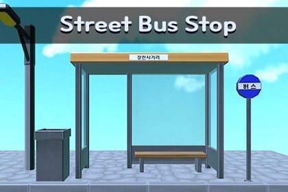 MAR-Low poly Street Bus Stop