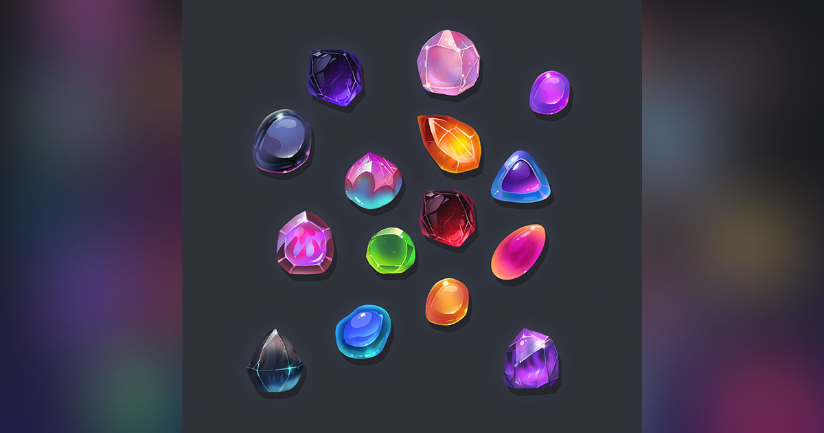 Gem Unity Texture Stones & Gem Icon Pack | 2D Icons | Unity Asset Store