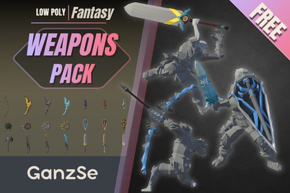 GanzSe FREE Weapons - Fantasy Low Poly Pack