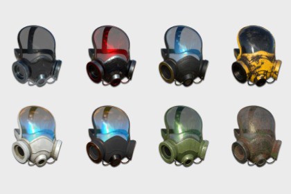 Sci-Fi Gas Mask - 08 Texture Variations