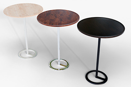Premium Round Pub Table with Metal Stand