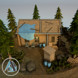 Realistic Modern Rural Cabin 1 Asset Package