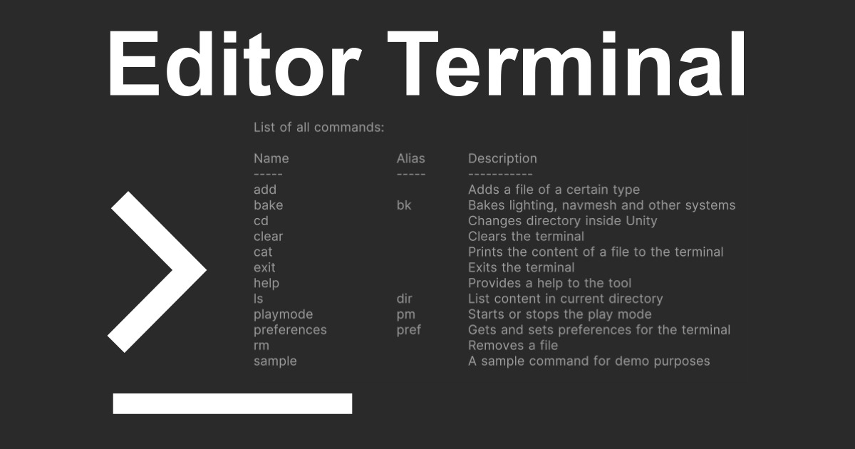 Editor Terminal & Console | Utilities Tools | Unity Asset Store