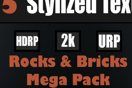 Stylized Rocks & Bricks Textures Mega Pack