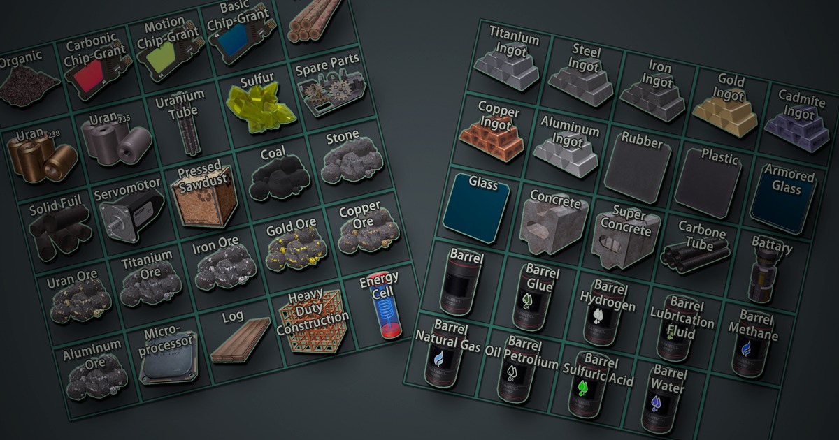 Unity Items Factory Game Items-Icons | 3D 工場用品 | Unity Asset Store