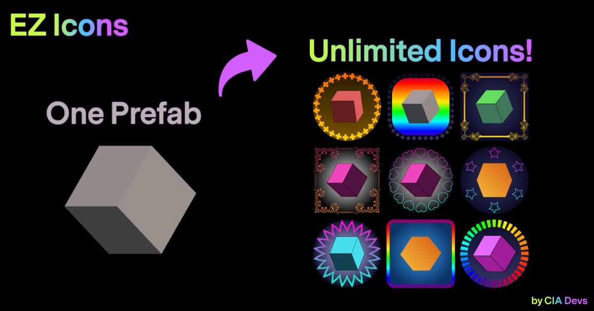 EZ Icons | Generate Icons from Prefabs | 2D 图标 | Unity Asset Store