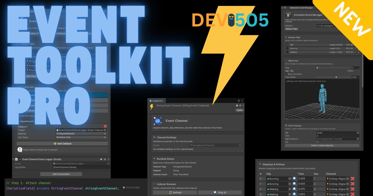 Future Unity Channel Event Toolkit Pro - Bus, Channels, Animation Event Manager | Game ...