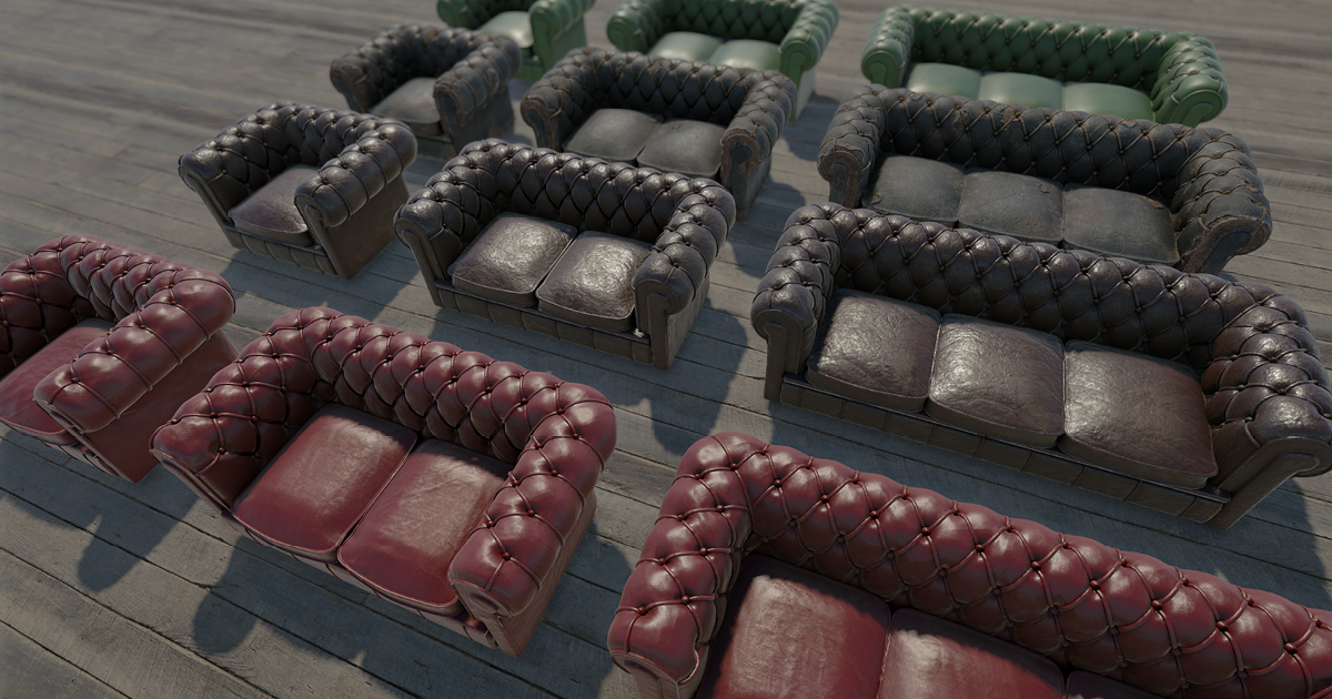 Unity Rendering Sofa Chesterfield Sofas | 3D Furniture | Unity Asset Store