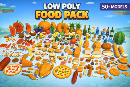 Low Poly Food