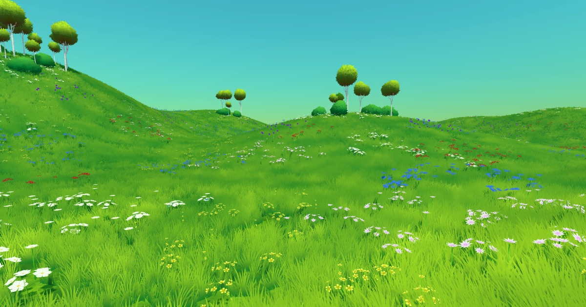 Landscape Design Example Unity Stylized Nature Pack - Flower Field | 3D Landscapes | Unity Asset Store
