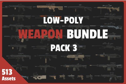 Low Poly Weapon Bundle Pack 3